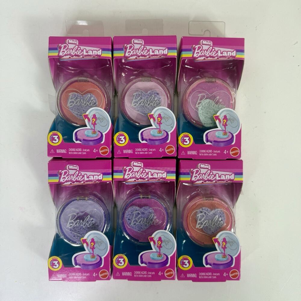 New Mattel Barbie Mini Barbie Land Series 3 Mini Doll Lot of 6